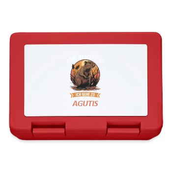 Agouti Agutis Aguti - Brotdose - Rot - Vorne