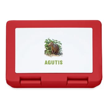Agouti Agutis Aguti - Brotdose - Rot - Vorne