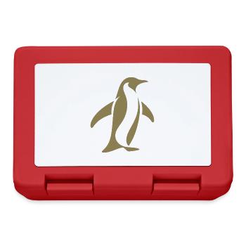 Pingouin Pôle Sud Silhouette Minimaliste - Boîte à goûter - rouge - Devant