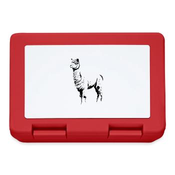 Alpaca Alpakas Alpaka - Brotdose - Rot - Vorne
