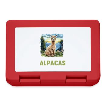 Alpaca Alpakas Alpaka - Brotdose - Rot - Vorne