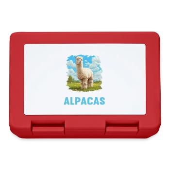 Alpaca Alpakas Alpaka - Brotdose - Rot - Vorne