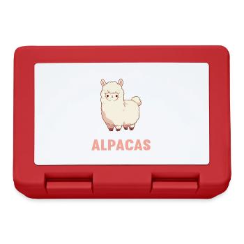 Alpaca Alpakas Alpaka - Brotdose - Rot - Vorne