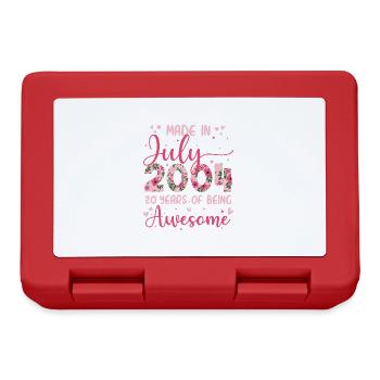 July 2004 20th Birthday Gift for Girl - Lunchbox - red - Front