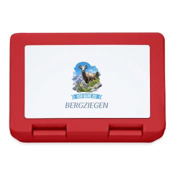 Alpine Goat Bergziegen Bergziege - Brotdose - Rot - Vorne