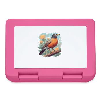 Robin Rotkehlchen - Brotdose - Pink - Vorne