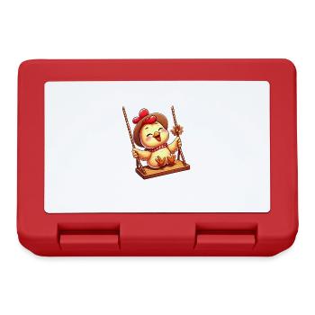 Chicken Chick Rocking Playground Joy - Lunchbox - red - Front