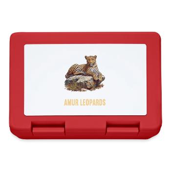 Amur Leopard Amurleoparden Amurleopard - Lunchbox - red - Front