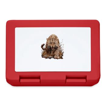 Amur Leopard Amurleoparden Amurleopard - Lunchbox - red - Front