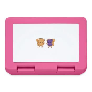 Powered By Peanut Butter And Jelly Sandwich - Brotdose - Pink - Vorne