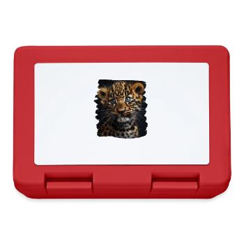Leoparden Leopard - Lunchbox - red - Front