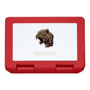 Leoparden Leopard - Lunchbox - red - Front