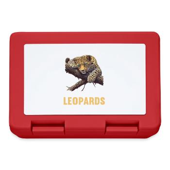 Leoparden Leopard - Lunchbox - red - Front