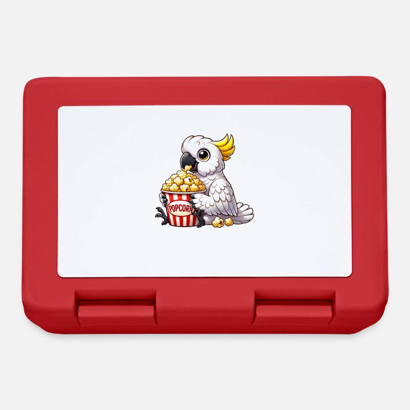 Drôle Cacatoès Oiseau de paradis Popcorn Cinéma Fun - Boîte à goûter - rouge