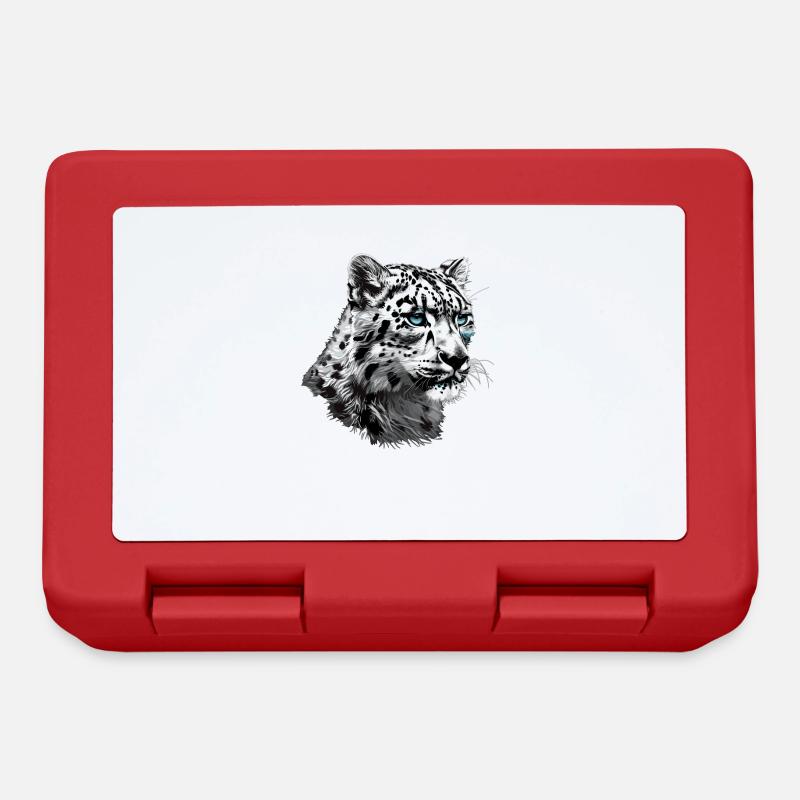 Snow Leopard Schneeleoparden Schneeleopard - Brotdose - Rot