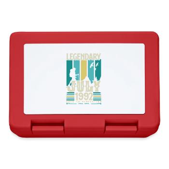 July 1992 Birthday Gift, Vintage July. - Lunchbox - red - Front