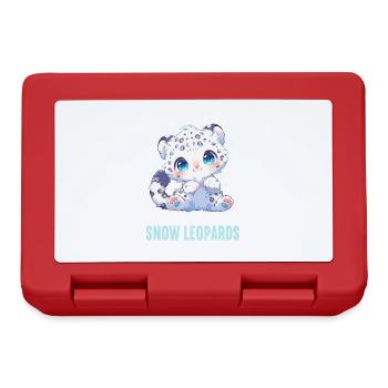 Snow Leopard Schneeleoparden Schneeleopard - Lunchbox - red - Front