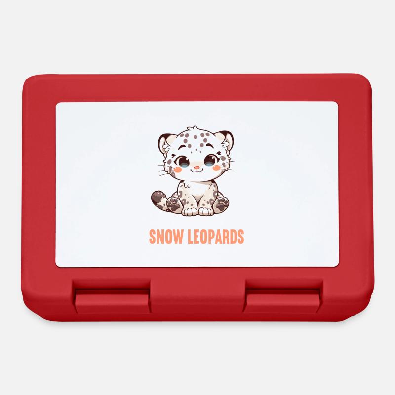Snow Leopard Schneeleoparden Schneeleopard - Brotdose - Rot