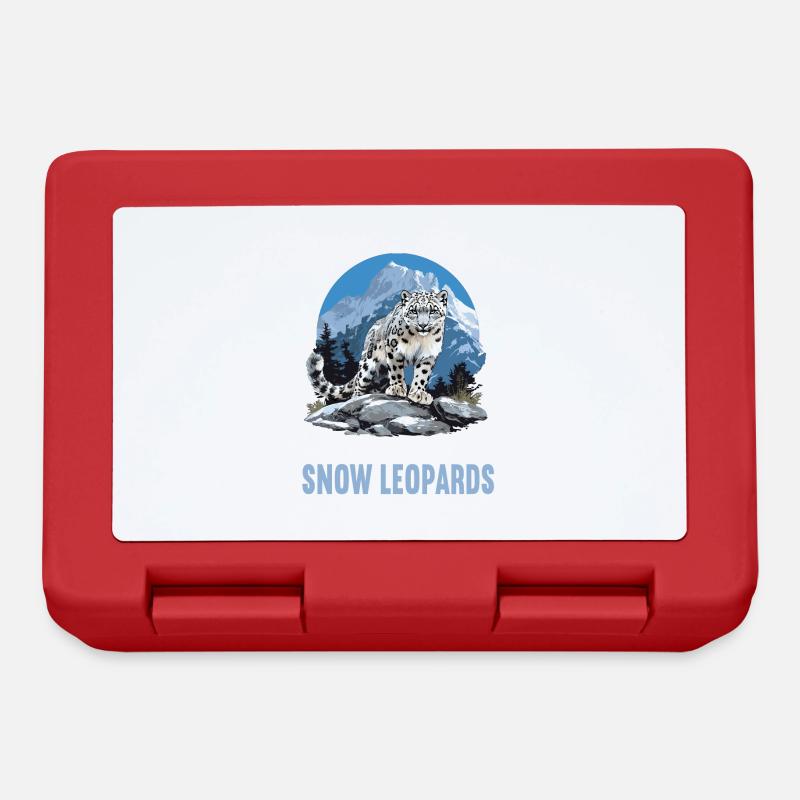 Snow Leopard Schneeleoparden Schneeleopard - Brotdose - Rot