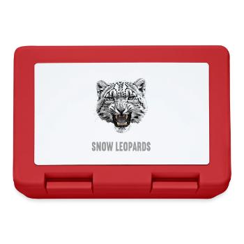 Snow Leopard Schneeleoparden Schneeleopard - Brotdose - Rot - Vorne