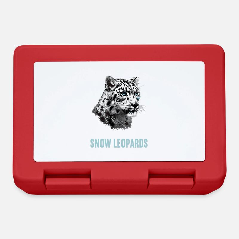 Snow Leopard Schneeleoparden Schneeleopard - Brotdose - Rot