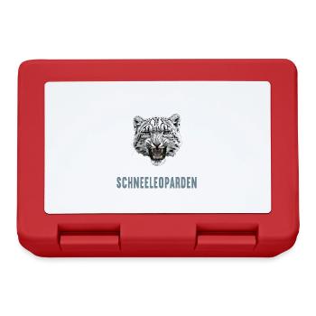 Snow Leopard Schneeleoparden Schneeleopard - Brotdose - Rot - Vorne
