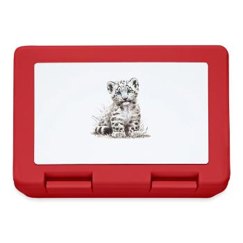 Snow Leopard Schneeleoparden Schneeleopard - Brotdose - Rot - Vorne