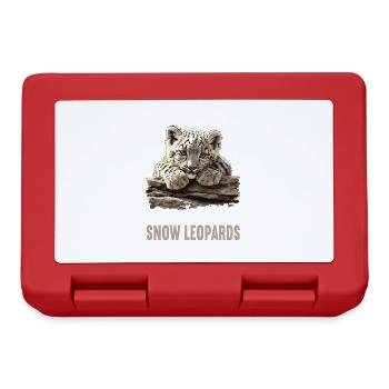 Snow Leopard Schneeleoparden Schneeleopard - Brotdose - Rot - Vorne