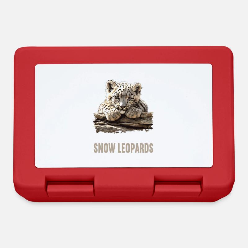 Snow Leopard Schneeleoparden Schneeleopard - Brotdose - Rot