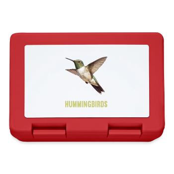 Hummingbird Kolibris Kolibri - Brotdose - Rot - Vorne