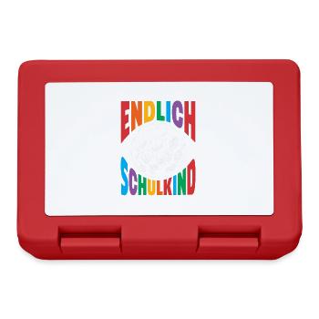 School 1. Grade - Brotdose - Rot - Vorne