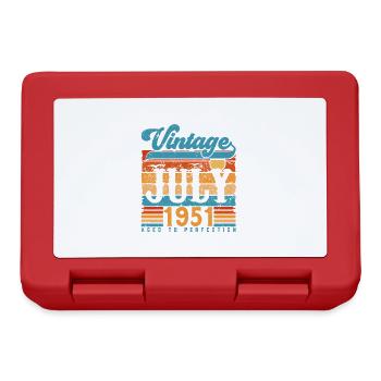July 1951, July 1951 Birthday Gift. - Lunchbox - red - Front