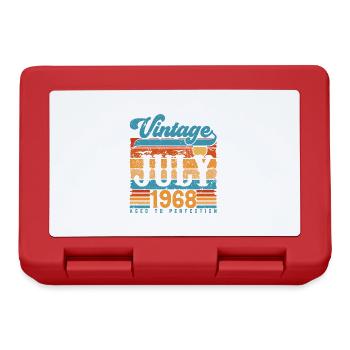 Juli 1968, Juli 1968 Geburtstagsgeschenk. - Brotdose - Rot - Vorne