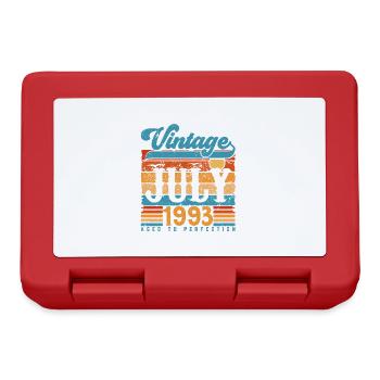 Juli 1993, Juli 1993 Geburtstagsgeschenk. - Brotdose - Rot - Vorne