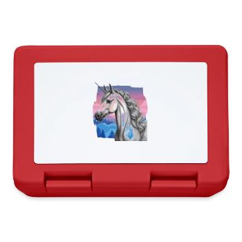 Licorne Licornes Créatures mythiques Animaux mythiques Enfant Cheval - Boîte à goûter - rouge - Devant