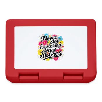 Never Stop Exploring The Shores Design - Lunchbox - red - Front
