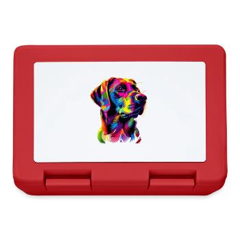 Labrador Retriever Couleurs Colorées Pop Art Chiens - Boîte à goûter - rouge - Devant