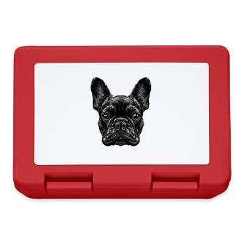 Bouledogue français motif chien bouledogues dogue allemand - Boîte à goûter - rouge - Devant