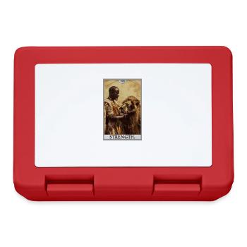Tarotkarten Tarotkarte Strength Kraft - Brotdose - Rot - Vorne