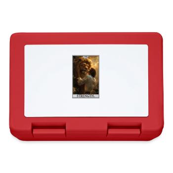 Tarotkarten Tarotkarte Strength Kraft - Brotdose - Rot - Vorne