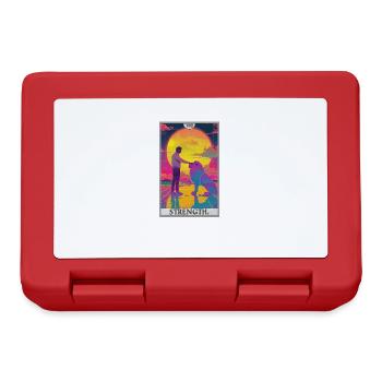 Tarotkarten Tarotkarte Strength Kraft - Brotdose - Rot - Vorne