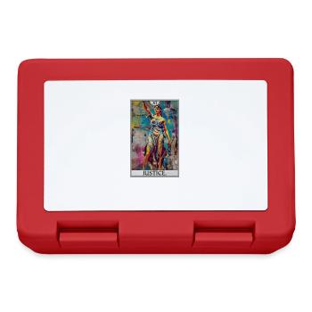 Tarotkarten Tarotkarte Justice Gerechtigkeit - Brotdose - Rot - Vorne