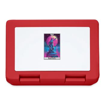 Tarotkarten Tarotkarte Justice Gerechtigkeit - Brotdose - Rot - Vorne