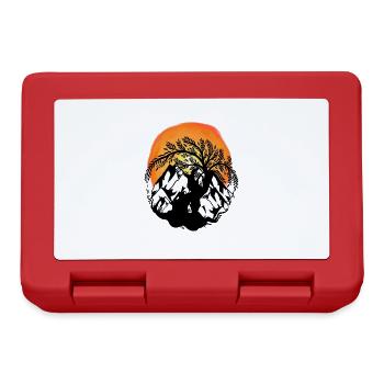 Mountains, Mountain, Tree, Trees, Sunset, Nature - Lunchbox - red - Front