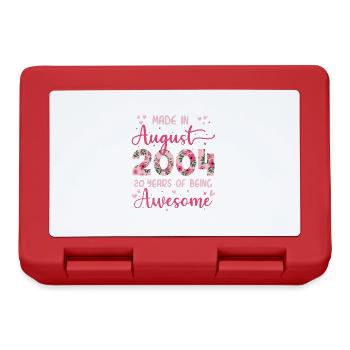 August 2004 20th Birthday Gift for Girl - Lunchbox - red - Front