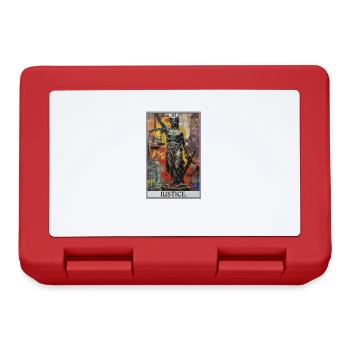 Tarotkarten Tarotkarte Justice Gerechtigkeit - Brotdose - Rot - Vorne