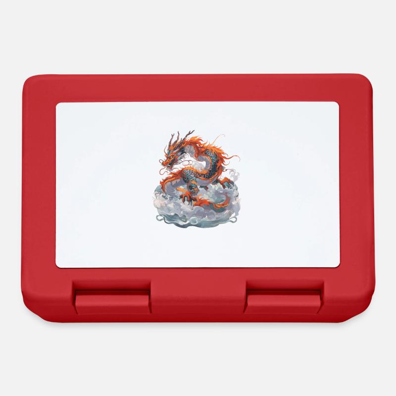 Drache Drachen Fabeltier Märchen - Brotdose - Rot