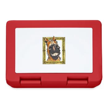 Horse Head Horse Horses - Lunchbox - red - Front