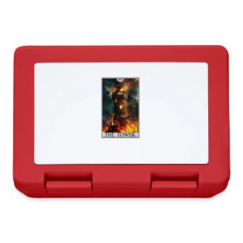 Tarot Cards Tarot Card The Tower The Tower - Lunchbox - red - Front