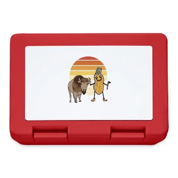Shamans Peanut Wild Estonian Buffalo Bison - Lunchbox - red - Front